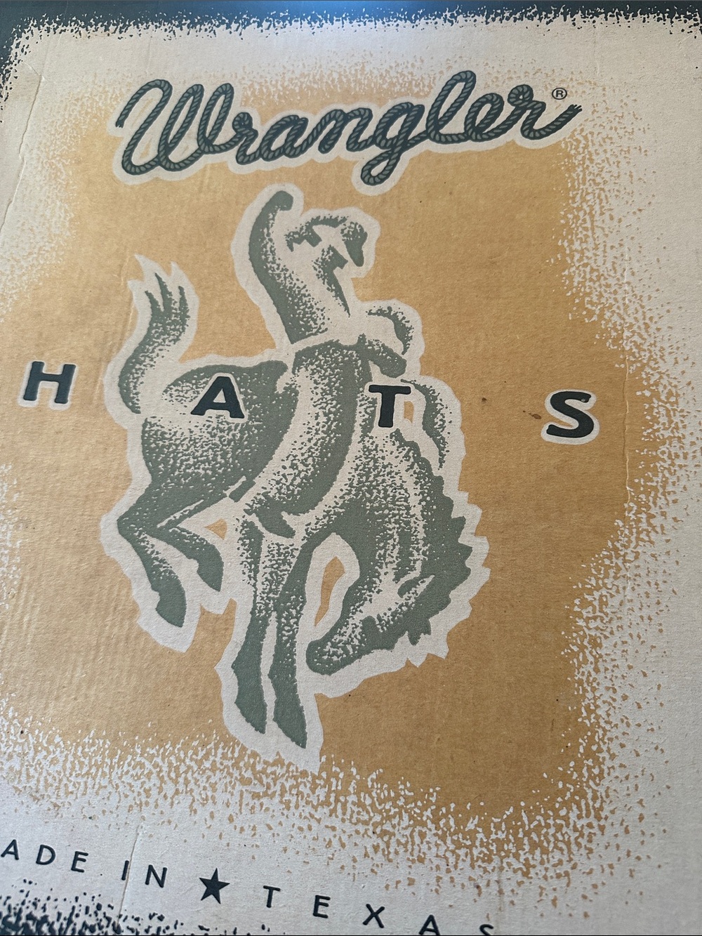 Wrangler Tan Box Art with Green Rodeo Graphic